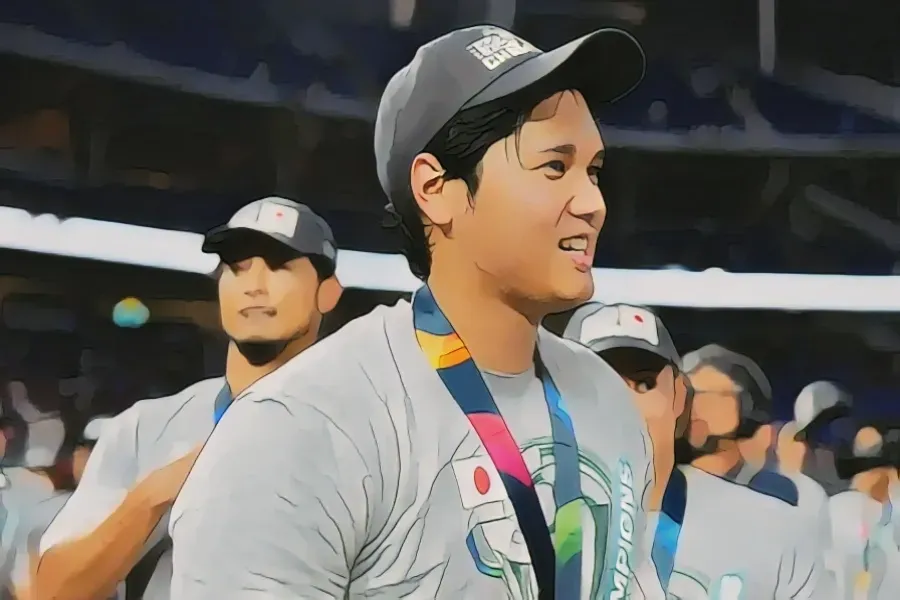 大谷翔平 シャンパン乾杯